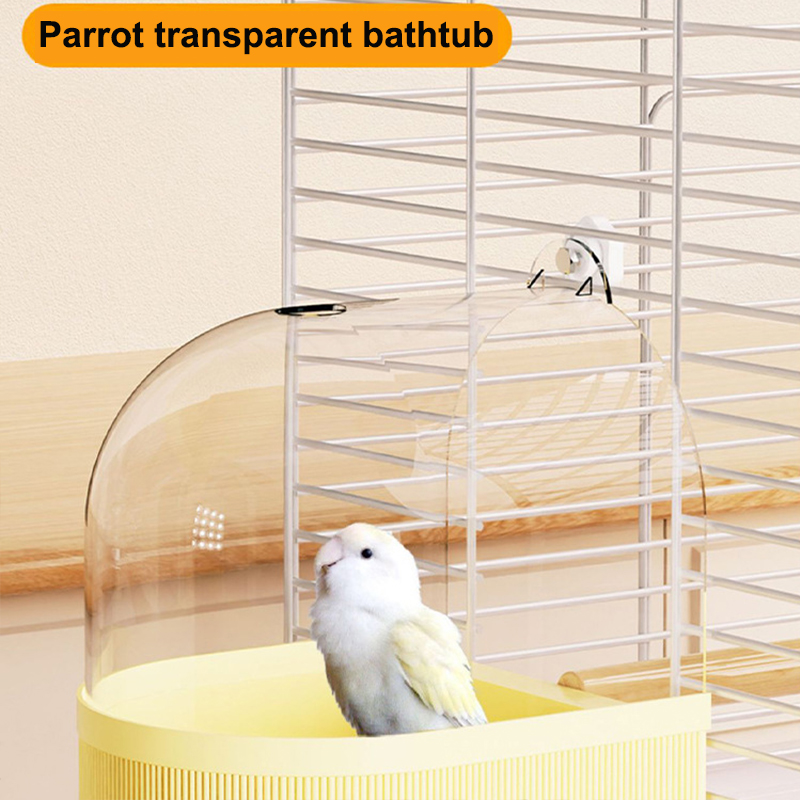 Bañera transparente para loros - Feeding reseña y precio
