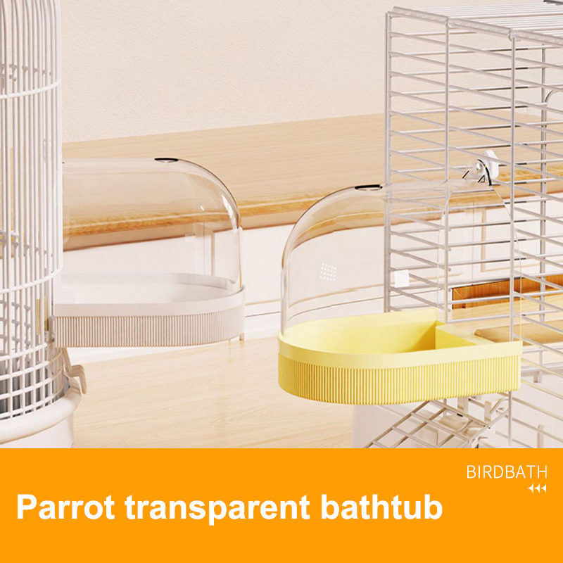 Bañera transparente para loros - Feeding reseña y precio